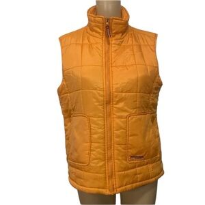 Vintage Crash One Orange Puffer Vest Unisex Jacket size Medium Winter Outerwear